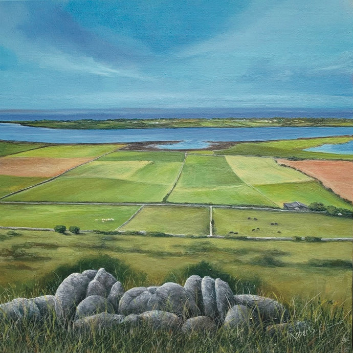 Abbey Hill Co Clare, The Burren, 40 shades of Green, Irish Art, Irish art Prints, Galway Bay