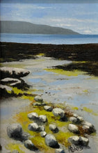 Load image into Gallery viewer, Costal scene, seaweed on rocks and blackhead in the distance 