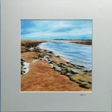 Load image into Gallery viewer, Artistic depiction of a coastal landscape with water and land.