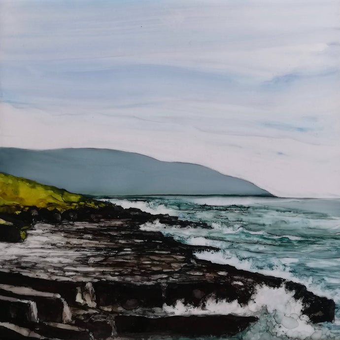 Waves Crashing on The Flaggy Shore