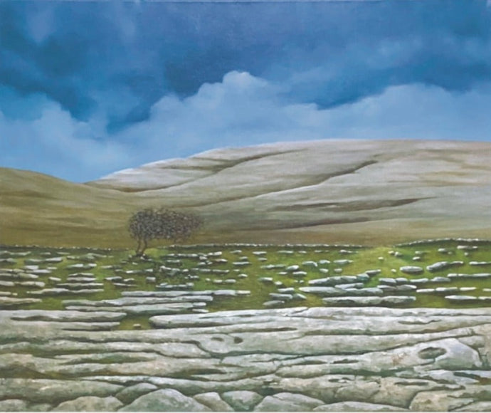 The Burren, Burren limestone, Ireland, oil painting, Mary Roberts Artist