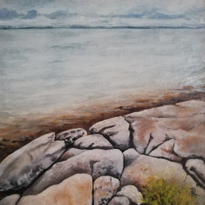 Galway Bay from The Flaggy Shore | 26cm x 26cm Framed
