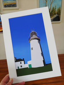 Loophead lighthouse, loophead Co Clare, Irish Art, Digital art, digital print, mary roberts artist, irish tourism