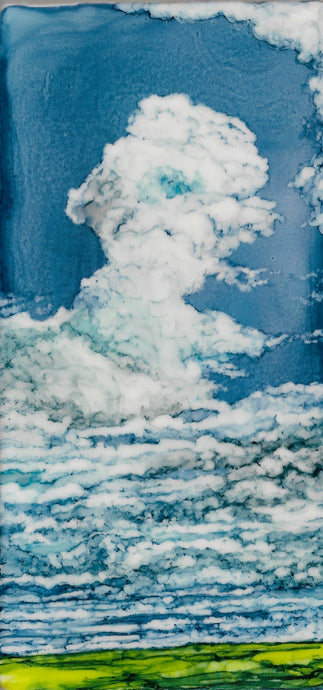 Original Irish Artwork, Alcohol Ink Paintings, West of Ireland, Burren, Clouds, Wild Atlantic Way