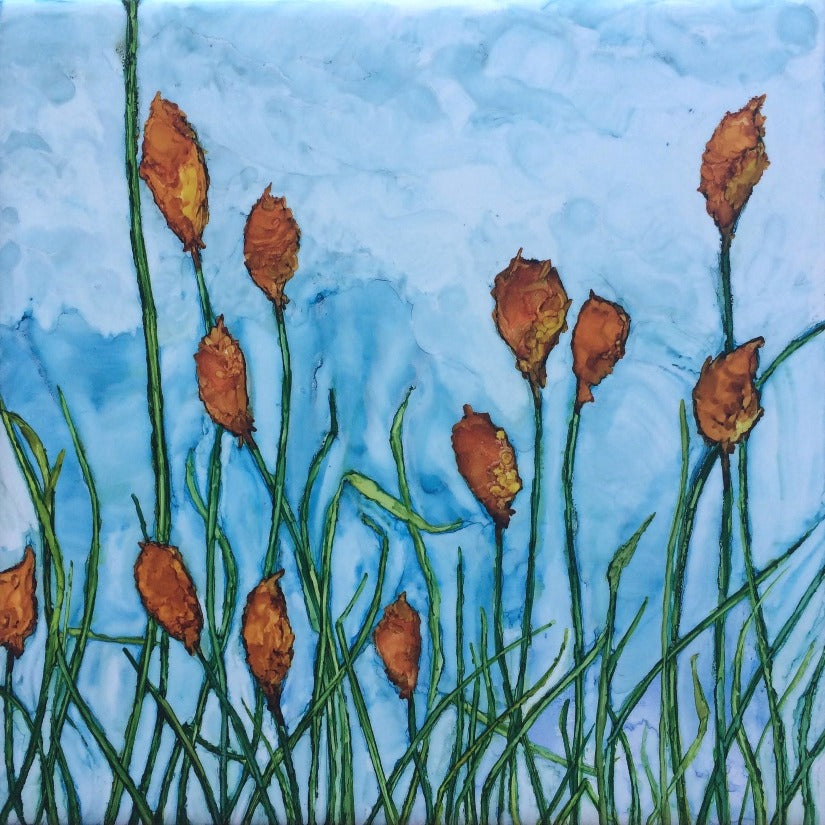 Greeting Card - Red Hot Pokers