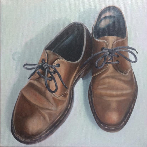 Original Irish Art,  Oil on Canvas Painting, Dr Marten Shoes