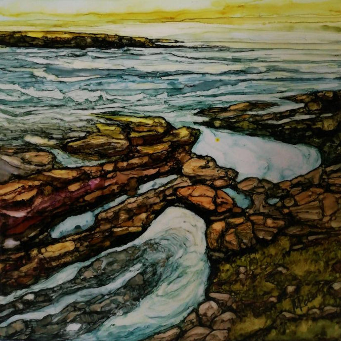 Rock Pools  | 25cm x 25cm Framed (SOLD)