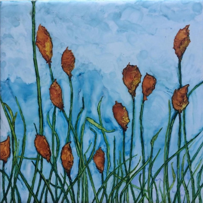 Red Hot Pokers 15cm x 15cm | SOLD