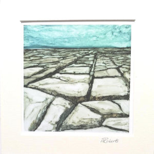 Hawthorn trees, Windswept Trees, Wild Atlantic Way, Burren Trees, Mary Roberts Artist, West of Ireland, Burren Limestone 